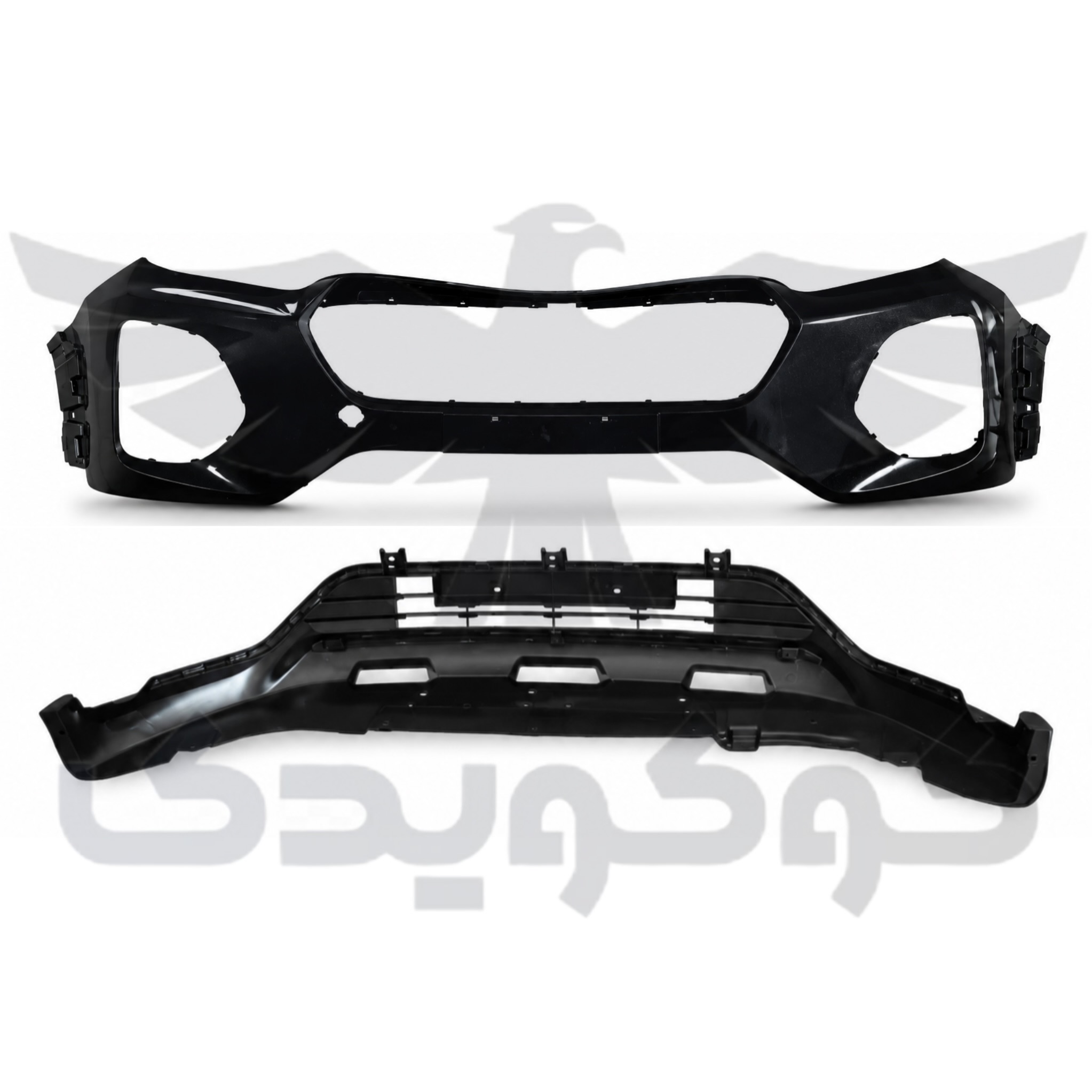پوسته سپر جلو ام وی ام X22 پرو مشکی ( تیکه بالا و‌ پایین )